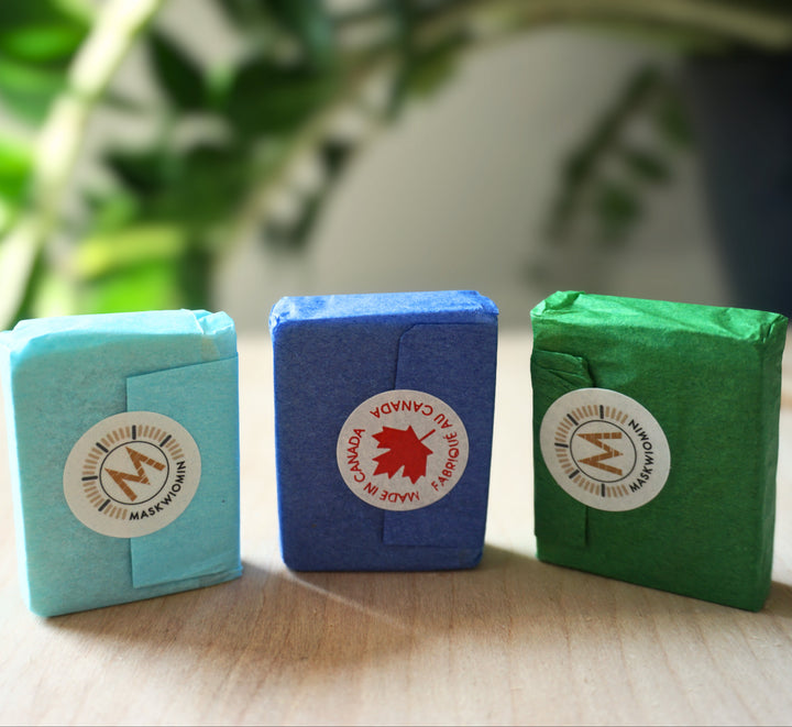 Woodlands Trio – Aromatic Birch Bark Mini-Soaps (limited edition)