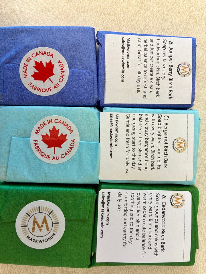 Woodlands Trio – Aromatic Birch Bark Mini-Soaps (limited edition)