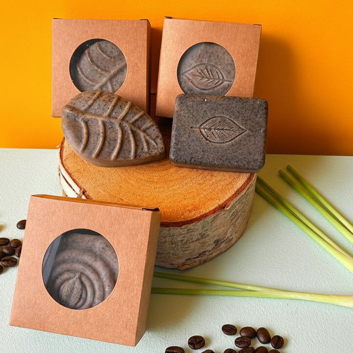 Leaf Lemongrass + Coffee Fully Blended | Energizing Birch Bark Soap Bar